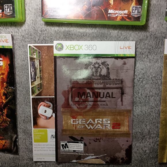 Gears of War 1, 2 & 3 Bundle Of Xbox 360 Video Games Lot Complete W/ Manuals CIB - Picture 12 of 16